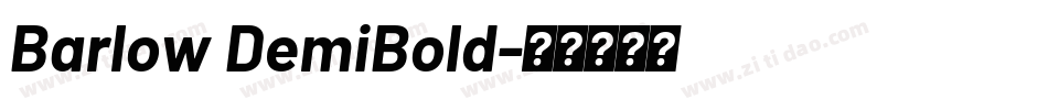 Barlow DemiBold字体转换